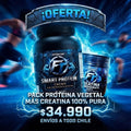 Pack Proteína Vegetal 1 kilo Con Extracto de Cacao + Creatina 100% Pura