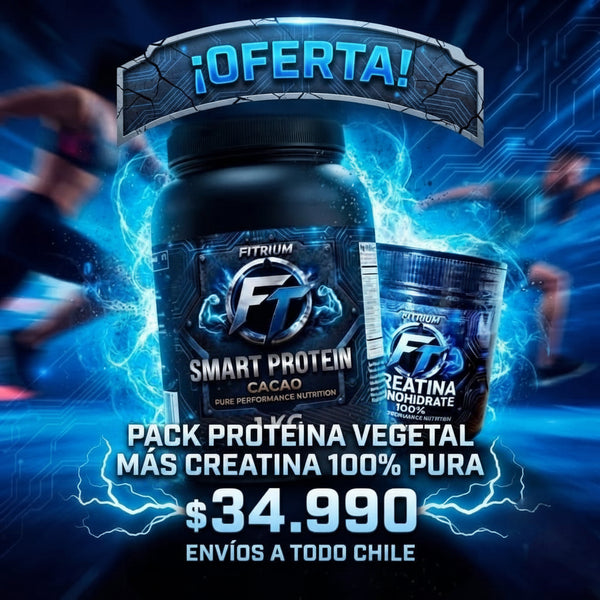 Pack Proteína Vegetal 1 kilo Con Extracto de Cacao + Creatina 100% Pura