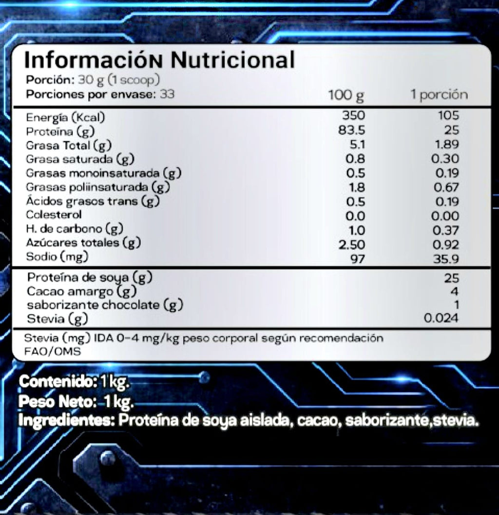 Pack 2 Kilos Proteína Vegetal Con Extracto De Cacao