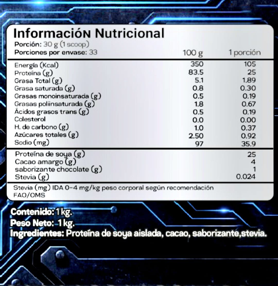 Pack 2 Kilos Proteína Vegetal Con Extracto De Cacao