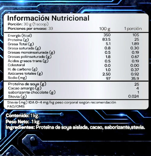 Pack 2 Kilos Proteína Vegetal Con Extracto De Cacao